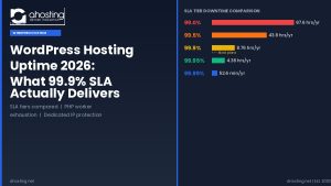 wordpress hosting uptime explained — AHosting dedicated IP and CloudLinux CageFS uptime stack, 2026