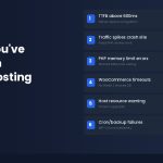 WordPress VPS hosting upgrade guide — 7 signs your site has outgrown shared hosting, illustrated with server performance comparison cards