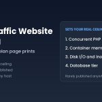 High traffic website hosting specs diagram showing the four ceiling specs plan pages omit — AHosting